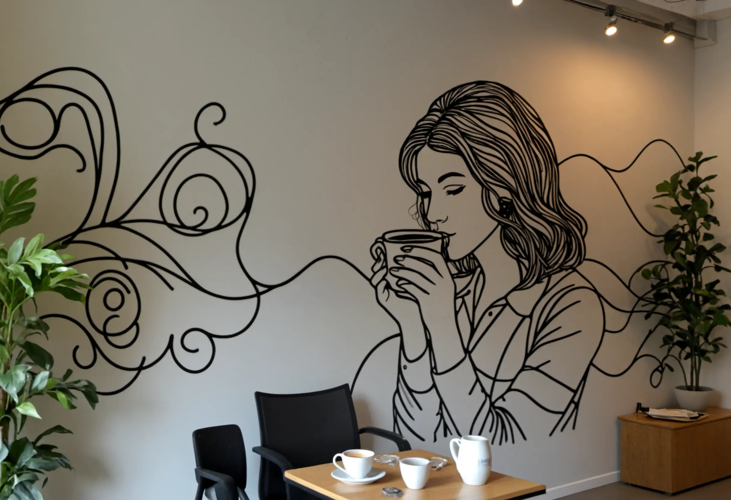 Custom mural installed by Tryjax Construction